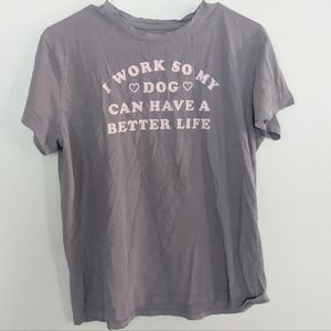 Kohl's Lavender Grey Oversized Graphic Tee
